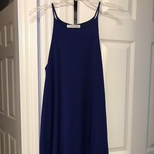 Navy High Neck Swing Dress